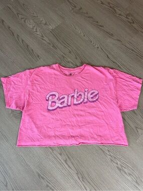 Junk Food Clothing Pink Barbie Logo Graphic Tee